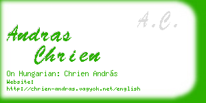 andras chrien business card