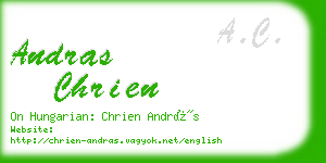 andras chrien business card